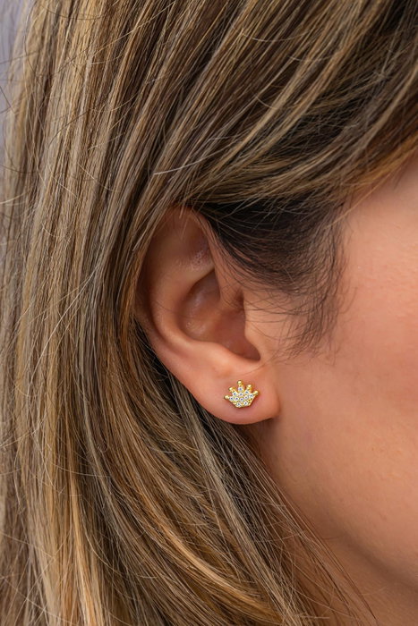 Heliophilia Silver Pendientes de Plata de Ley 925 con Baño de Oro y Circón Heliophilia Silver Pendientes de Plata de Ley 925 con Baño de Oro y Circón